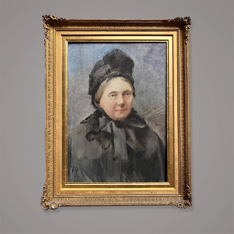 Mrs Emily Maria Gawne ( 1814 - 1899)Restoration of a 19th century oil gilded frame. 